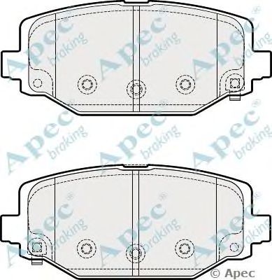 APEC BRAKING pad1879 -  Комплект тормозных колодок, дисковый тормоз